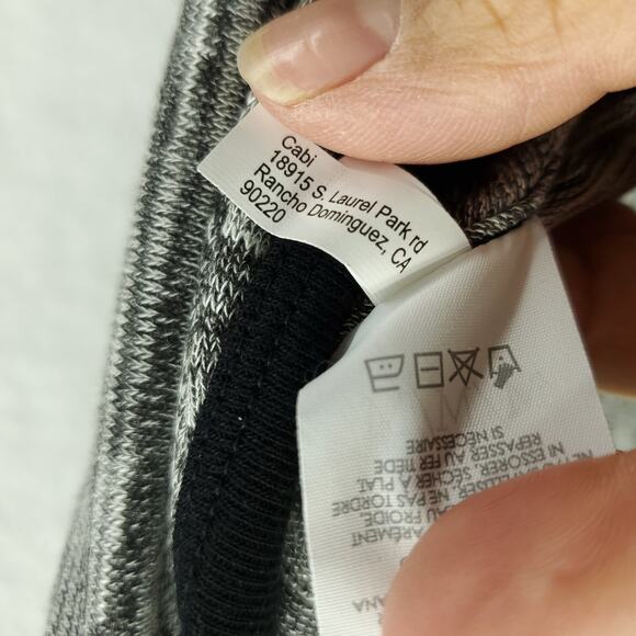 Cabi Horizontal Shrug Sweater Women Medium Heather Gray Knit Stretch Long Sleeve - Picture 6 of 7